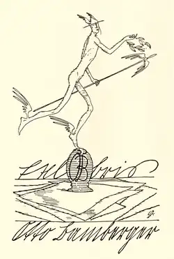 Exlibris für den Kunstsammler und -mäzen Otto Bamberger