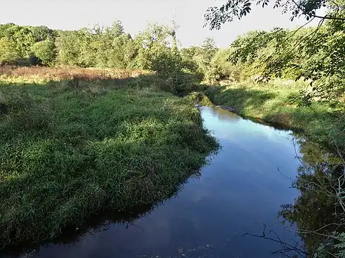 Der Bandiat flussaufwärts vom Pont de la Roderie