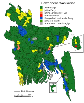 Wahlergebnisse in den Wahlkreisen