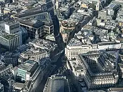 Blick auf die Kreuzung Richtung Westen