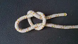 Man zieht den linken Halbkreis des Auges (1) nach links durch die Bucht heraus.