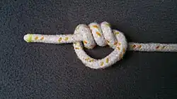 Und erhält die Form des Dreifachen Überhandknotens