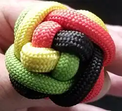 Draufsicht des Rosenknotens.