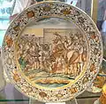 Museo del Bargello (Florenz). Majolica-Teller (17.&nbsp;Jh.) mit Darstellung Alexanders des Großen, aus der Werkstatt des Francesco Grue (Castelli).