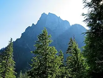 Mount Baring gesehen vom Barclay Lake (von Nordost)