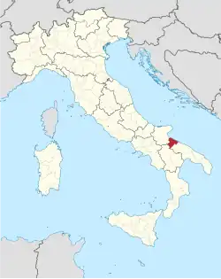 Lage innerhalb Italiens