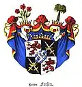 Freiherrliches Wappen derer von Fersen 1674.[5]