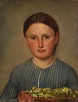 Barthélemy Menn: Mädchen mit Blumen, um 1845–1860, Inventarnummer GKS648[136]