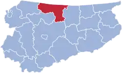 Karte des Powiat Bartoszycki