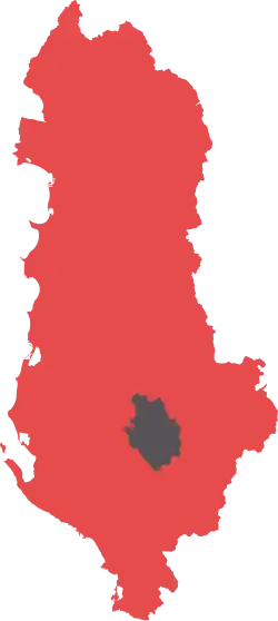 Lage der Gemeinde Skrapar