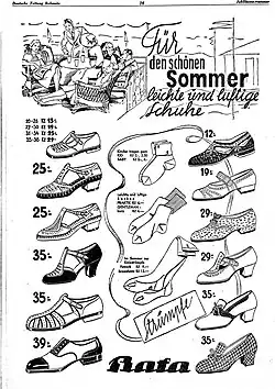 Bata-Anzeige in der „Bohemia“