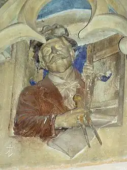 Darstellung des Architekten Leopold Oelenheinz in der Marienkirche