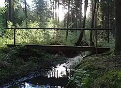 Holzbrücke über die Baunach im Bundorfer Forst