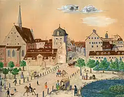 Der Platz vor der Errichtung des Cafés