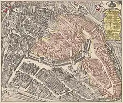 Plan der Stadt 1709