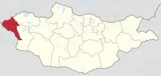 Lage des Bajan-Ölgii-Aimag