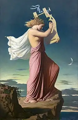 Léopold Burthe, Sappho spielt die Lyra (1849).