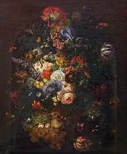 Jan van Huijsum, Blumen und Früchte.