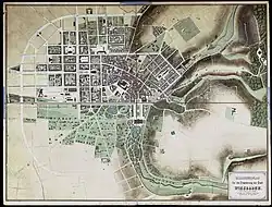 Bebauungsplan von 1871 von Alexander Fach