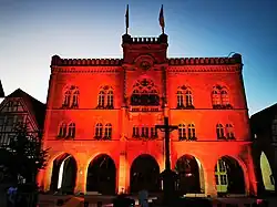 Das Rathaus bei der Night of Light 2020