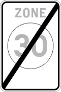 F4b: Ende einer Tempo-30-Zone