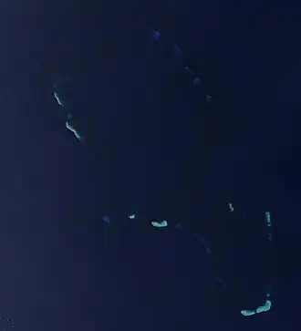 Das Atoll Bellona aus dem Weltall