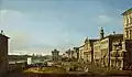 Bernardo Bellotto (Canaletto), Ansicht der Via di Ripetta in Rom, 1742–1744