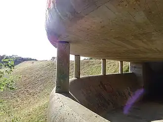 Überlauf der Hochwasserentlastung