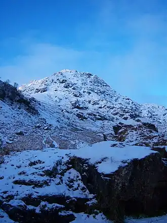 Der Ben Vane von Osten im Winter