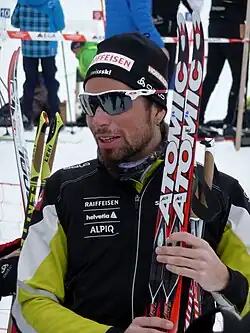 Benjamin Weger bei den Schweizer Meisterschaften in La Lécherette, März 2013