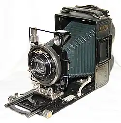Voigtländer Bergheil (1932), Laufbodenkamera mit Rollfilmaufsatz, Format 6&nbsp;×&nbsp;9