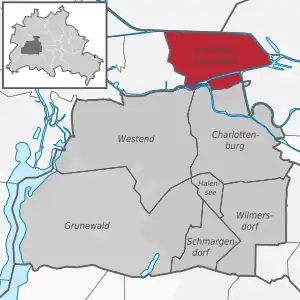 Charlottenburg-Nord auf der Karte von Charlottenburg-Wilmersdorf
