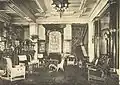 Die Eingangshalle des Continental-Hotels an der Seite zum Bahnhof Friedrichstraße, um 1900