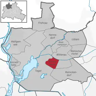 Borsigwalde auf der Karte von Reinickendorf