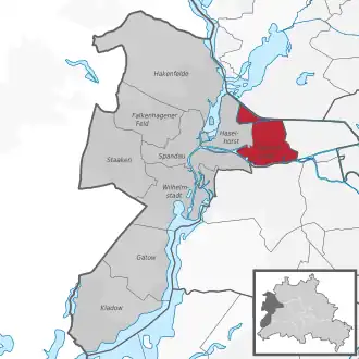 Ortsteile des Bezirks Spandau