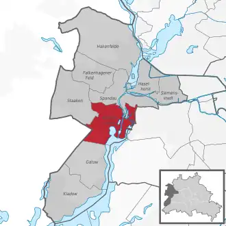 Ortsteile des Bezirks Spandau