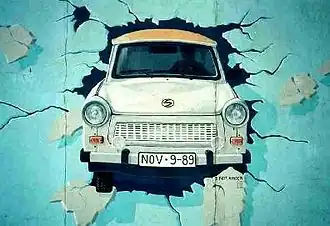 Bis heute wird der Fall der Mauer symbolisch mit dem Trabant 601 in Verbindung gebracht.