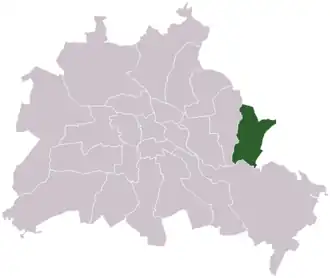 Lage des ehemaligen Bezirks Hellersdorf in Berlin