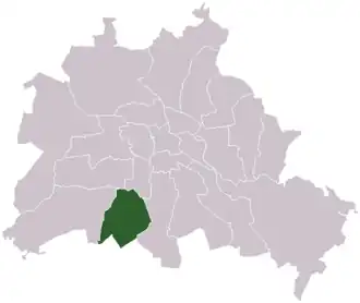 Lage des ehemaligen Bezirks Steglitz in Berlin