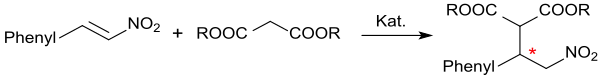 Reaktion von β-Nitrostyrol mit Malonester