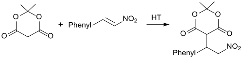 Reaktion von β-Nitrostyrol mit Meldrumsäure