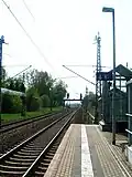 Bahnsteigblick in Richtung Freiberg