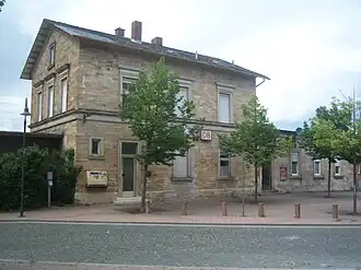 Das Bahnhofsgebäude des Bahnhof Biblis