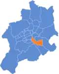 Historischer Stadtteil Leszczyny (orange)