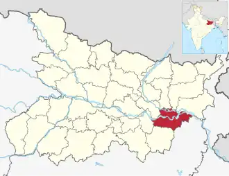 Positionskarte des Distrikts Bhagalpur