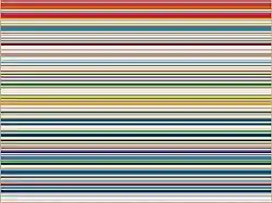 Ein Gemälde, bestehend aus 593 horizontalen Streifen unterschiedlicher Breite und Farbe.