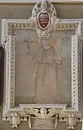 Wappen und Fresko mit dem heiligen Antonius von Padua am Avogadri-Haus