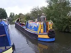 Restauriertes British-Waterways-Trans­port-Narrowboat, Birmingham-und-Fazeley-Kanal (2008)