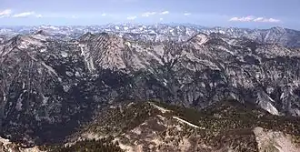 Teil der Bitterroot Range in Montana, Blick von El Capitan nach Norden