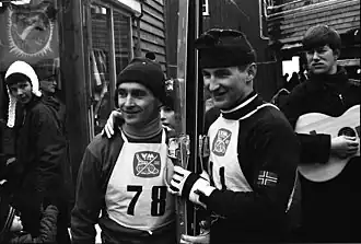 Kjell Sjøberg und Bjørn Wirkola in Oslo 1966